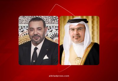 سمو ولي العهد رئيس مجلس الوزراء يتلقى برقية شكر جوابية من العاهل المغربي