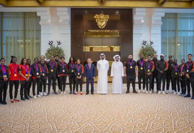 ناصر بن حمد يستقبل أبطال وبطلات دورة الألعاب الآسيوية (هانغتشو 2022)