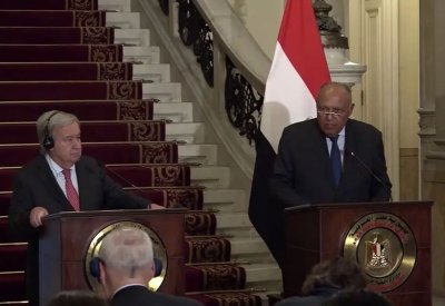 شكري وغوتيريش: يجب توصيل المساعدات لغزة بشكل مستدام