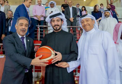 خالد بن حمد يشهد نهائي كأس السوبر المصري لكرة السلة بين الأهلي والزمالك