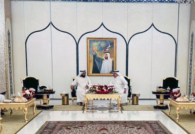 جلالة الملك المعظم وسمو نائب رئيس دولة الإمارات العربية المتحدة يؤكدان على عمق الروابط التاريخية المشتركة بين البلدين