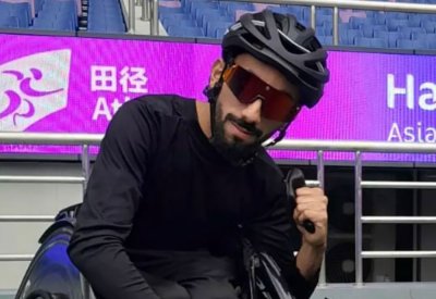 إبراهيم المؤذن يكسر رقمه الشخصي في سباق جري 100 متر في دورة الألعاب البارالمبية الآسيوية