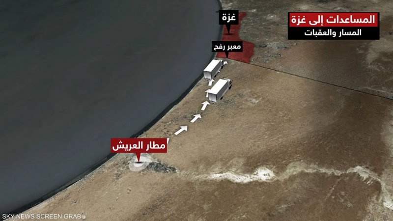 سيارات إسعاف مصرية تعبر رفح لنقل الجرحى الفلسطينيين