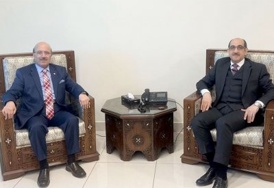 نائب وزير الخارجية والمغتربين في الجمهورية العربية السورية يستقبل سفير مملكة البحرين في دمشق