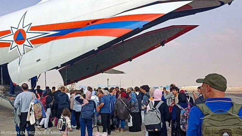 روسيا تسير ثاني رحلة خلال يومين لإجلاء مواطنيها من غزة