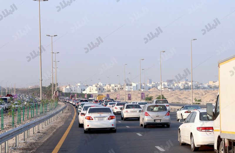 ازدحام بسبب حادث بين عدة مركبات على شارع الشيخ جابر الأحمد الصباح
