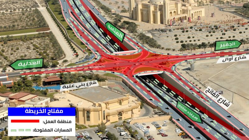 "الأشغال": غلق كلي لتقاطع شارع الفاتح مع شارع أوال