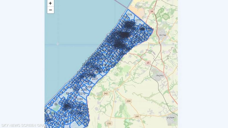 إسرائيل تنشر "خريطة معقدة" وتوجه سكان غزة لاتباعها بدقة