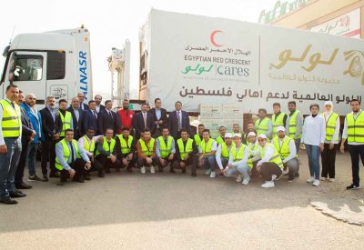 مجموعــة اللولو ترسل 50 طنا من المساعدات الإغاثية إلى غزة