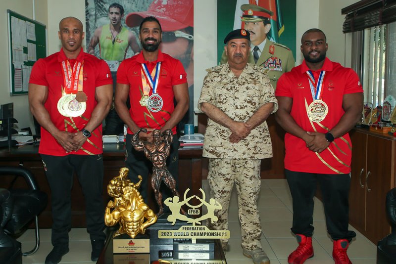بن جلال يستقبل لاعبي كمال الأجسام من منتسبي الاتحاد الرياضي العسكري