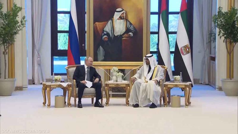 محمد بن زايد يستقبل بوتين في أبوظبي