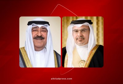 سمو ولي العهد رئيس مجلس الوزراء يهنئ أخيه سمو أمير دولة الكويت الشقيقة بمناسبة أدائه اليمين الدستورية