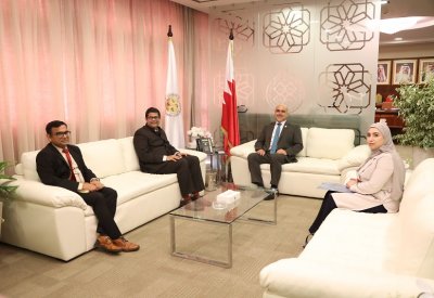 رئيس جامعة البحرين يستقبل سفير جمهورية الهند لدى مملكة البحرين