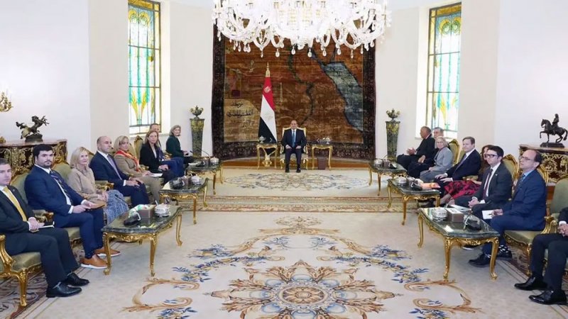 السيسي لوفد من الكونغرس: الأولوية الآن هي وقف النار في غزة