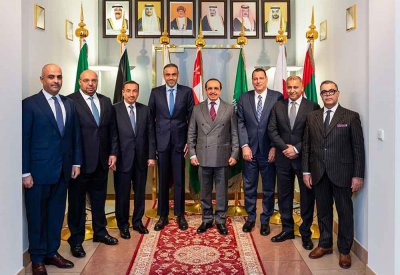 وزير الداخلية يلتقي سفراء دول مجلس التعاون خلال زيارته مقر البعثة الدائمة للمجلس ويؤكد على تعزيز العمل الأمني الخليجي المشترك