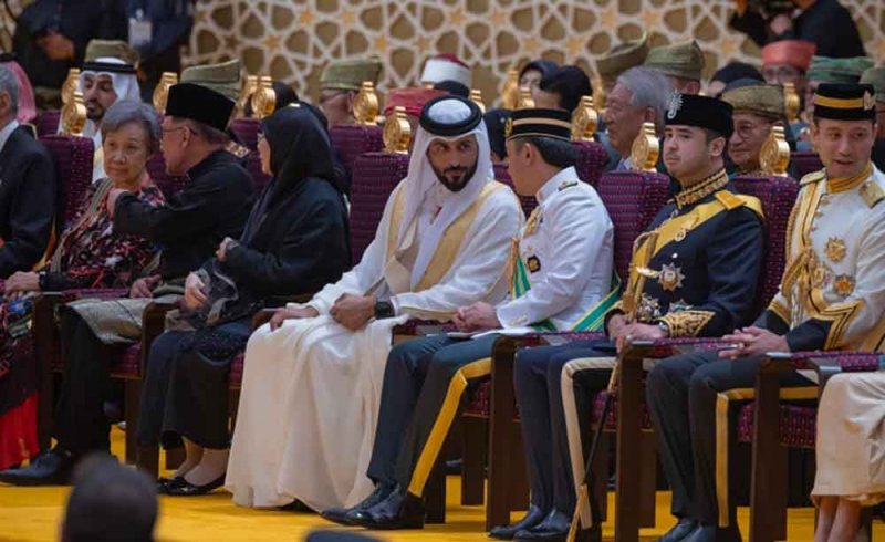 سمو الشيخ ناصر بن حمد يحضر حفل الزواج الملكي لسمو الأمير عبدالمتين بن السلطان حاج حسن البلقية