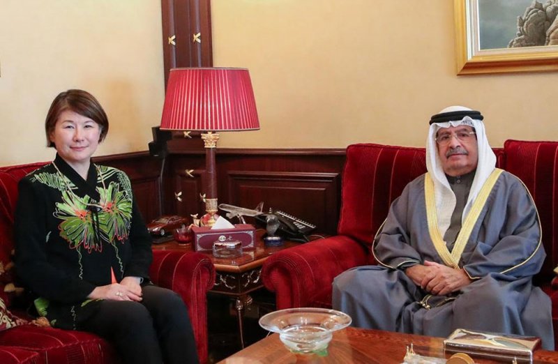 سمو الشيخ علي بن خليفة آل خليفة يستقبل سفيرة اليابان لدى مملكة البحرين‎