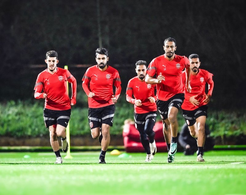 “الأحمر” يواصل استعداداته لمواجهة الأردن