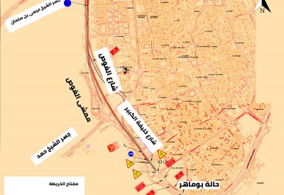 "الأشغال": غلق المسار الأيسر على شارع الغوض لأعمال التبليط
