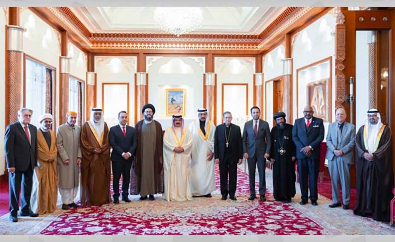 جلالة الملك المعظم يستقبل رئيس وأعضاء مجلس أمناء مركز الملك حمد العالمي للتعايش السلمي