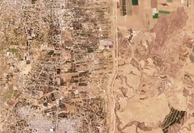 بعمق كيلومتر واحد.. صور فضائية ترصد ما تفعله إسرائيل في غزة