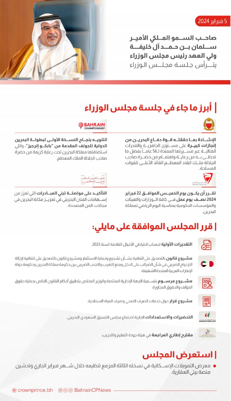 مجلس الوزراء يقرر: الخميس 22 فبراير نصف يوم عمل