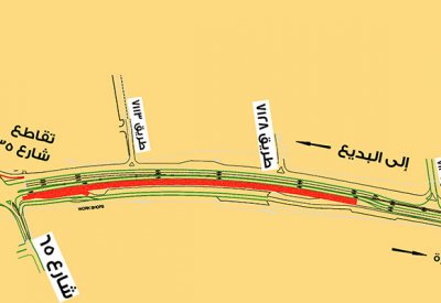 "الأشغال": غلق مسار على شارع الجنبية