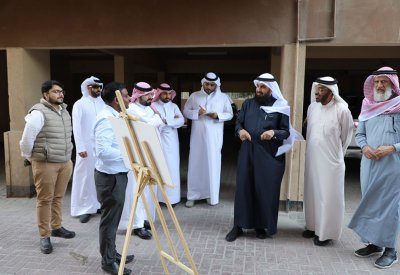 رئيس "الأوقاف السنية" يتفقد سير العمل بمشروع برج "أم الحصم ريزدانس"