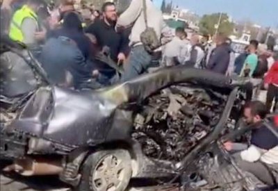 قصف إسرائيلي يستهدف سيارة قرب صور جنوبي لبنان
