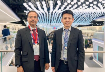 الكعبي يلتقي رئيس الشؤون العامة والاتصالات لمنطقة الشرق الأوسط وآسيا الوسطى لشركة "هواوي"