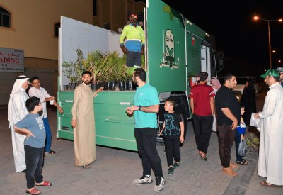 وكيل شؤون البلديات يدشن المشتل الزراعي المتنقل خلال شهر رمضان الكريم
