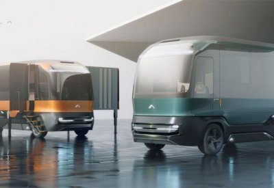 مقطورة تخييم كهربائية مستقبلية في تصميم مبتكر