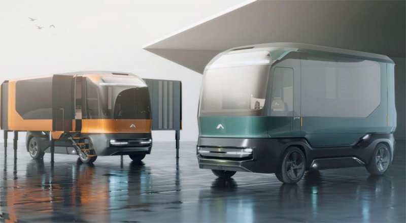 مقطورة تخييم كهربائية مستقبلية في تصميم مبتكر