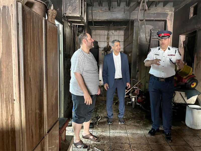 سرور: الالتماس الكهربائي سبب حريق منزل بوري
