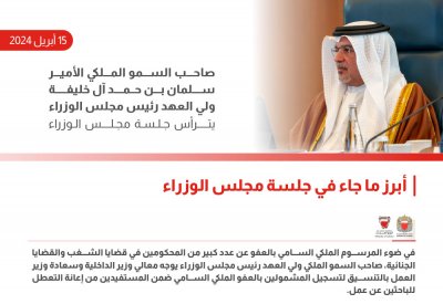 سمو ولي العهد رئيس مجلس الوزراء يوجه لتسجيل المشمولين بالعفو الملكي السامي ضمن المستفيدين من إعانة التعطل
