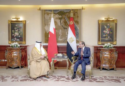 جلالة الملك المعظم يعرب عن خالص الشكر والامتنان لفخامة الرئيس السيسي على حفاوة الاستقبال وكرم الضيافة