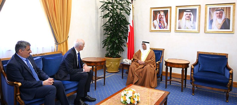 سمو الشيخ محمد بن مبارك آل خليفة يستقبل رئيس "الملكية للجراحين" بدبلن و"البحرين الطبية"