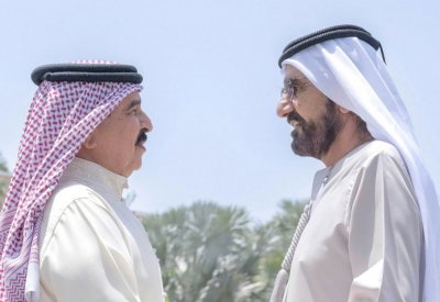 جلالة الملك المعظم يلتقي في مقر إقامته بأبوظبي نائب رئيس دولة الإمارات العربية المتحدة