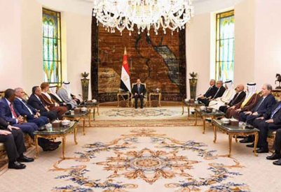 فخامة الرئيس المصري يستقبل معالي الشيخ خالد بن عبد الله آل خليفة