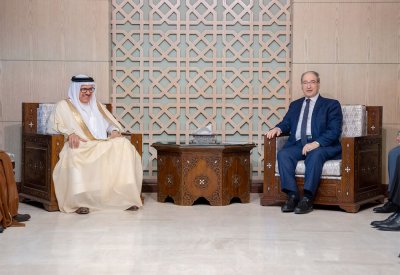 سعادة وزير الخارجية يجتمع مع وزير الخارجية والمغتربين بالجمهورية العربية السورية