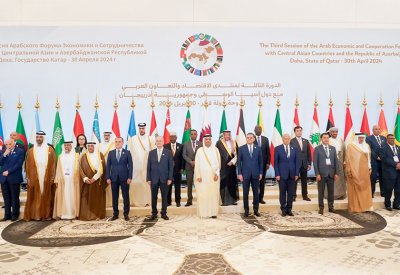 سعادة وزير الخارجية يشارك في منتدى التعاون بين الدول العربية ودول آسيا الوسطى وأذربيجان
