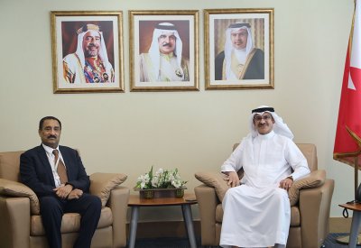 العصفور يستقبل رئيس مكتب ترويج الاستثمار والتكنولوجيا التابع لمنظمة الأمم المتحدة للتنمية الصناعية "اليونيدو"