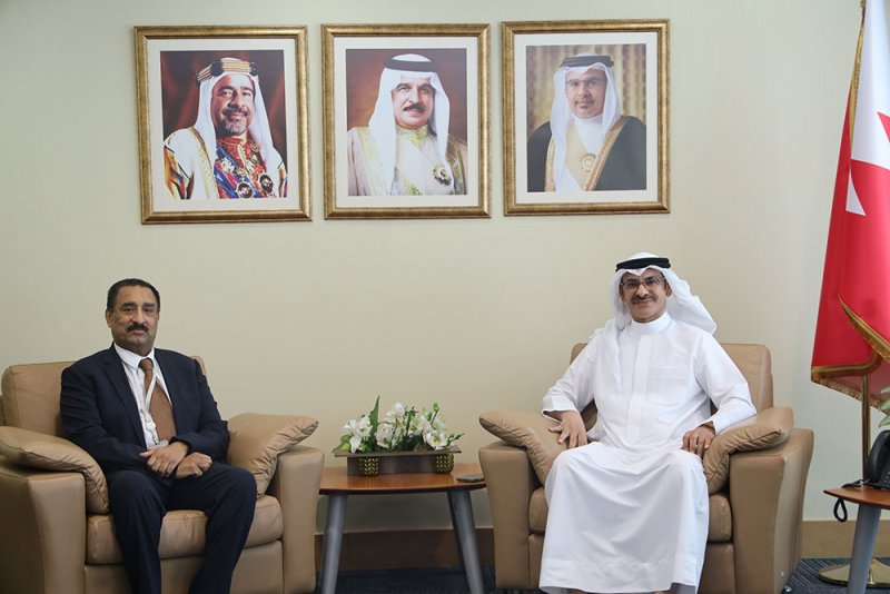 العصفور يستقبل رئيس مكتب ترويج الاستثمار والتكنولوجيا التابع لمنظمة الأمم المتحدة للتنمية الصناعية "اليونيدو"