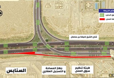 "الأشغال": غلق طريق الخدمة المؤدي لشارع الشيخ خليفة إلى منطقة السنابس