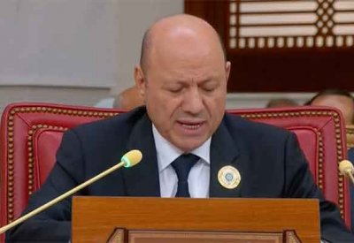 العليمي: الحرب التي أشعلها الحوثيون من أكبر التحديات للدول العربية