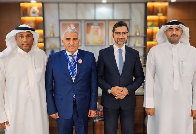 وزير شؤون البلديات يلتقي مدير عام المركز العربي لدراسات المناطق الجافة والأراضي القاحلة "أكساد"
