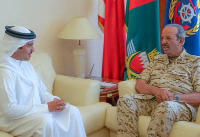 القائد العام لقوة دفاع البحرين يستقبل سمو الشيخ محمد بن خليفة بن حمد بن عيسى آل خليفة