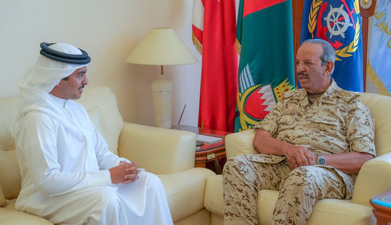 القائد العام لقوة دفاع البحرين يستقبل سمو الشيخ محمد بن خليفة بن حمد بن عيسى آل خليفة