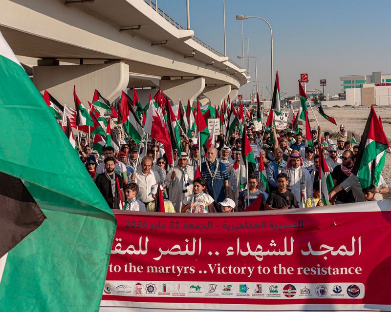 مسيرة في سلماباد تدين المحرقة البشعة في رفح