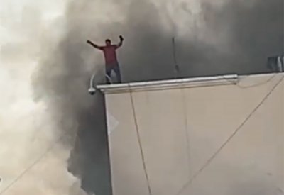 حريق في محل تجاري بسوق المنامة